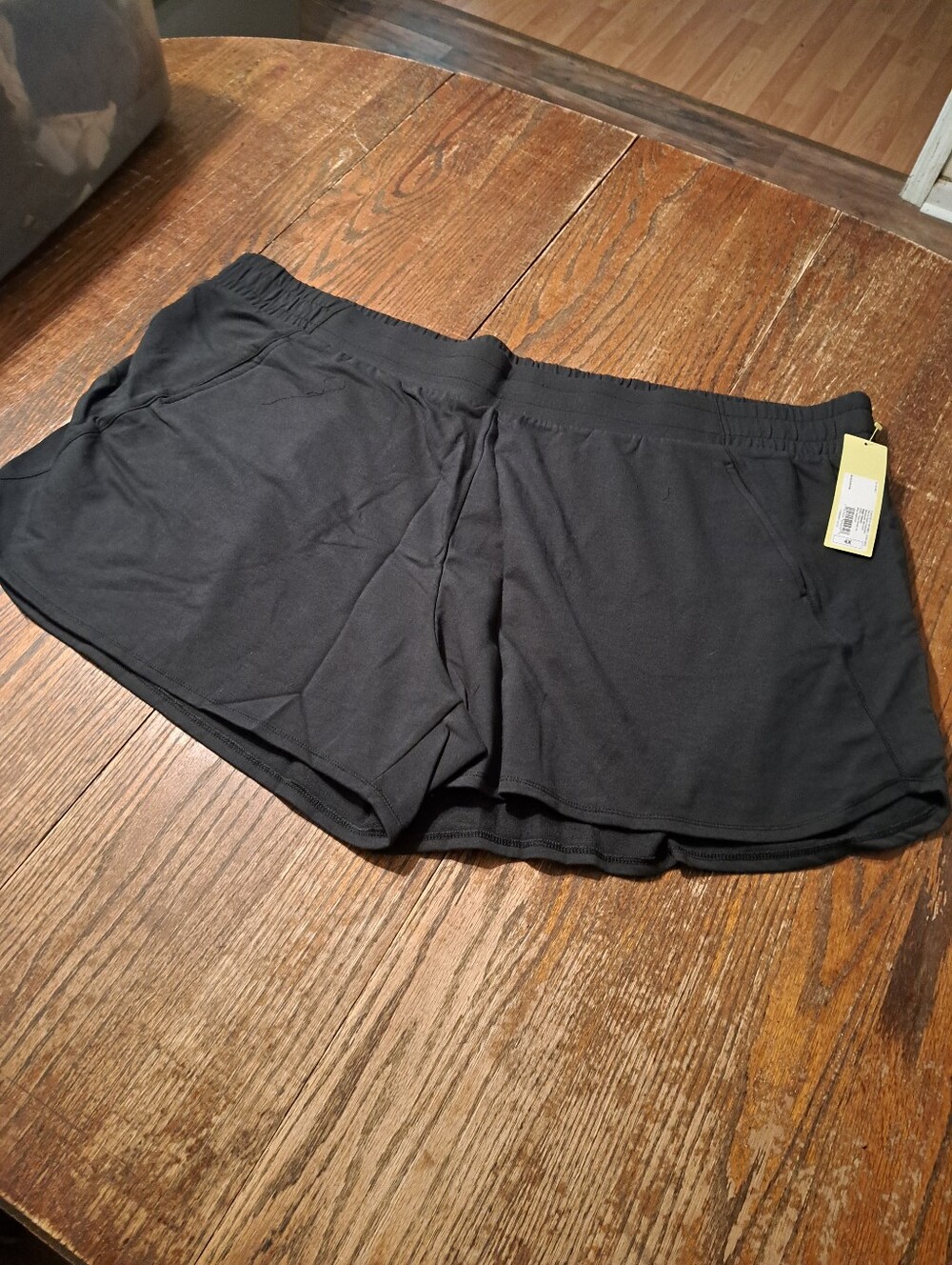 New 4X All In Motion Black Casual High Rise Elastic Waist Shorts